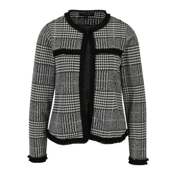 Sacou negru in carouri Dorothy Perkins