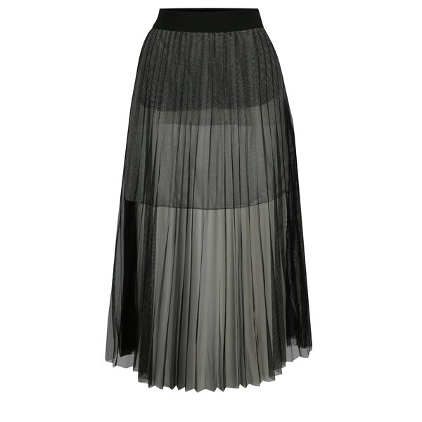 Fusta midi neagra din tul - French Connection Daphne