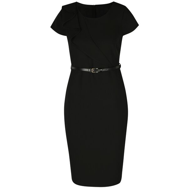 Rochie conica neagra cu volane Dorothy Perkins