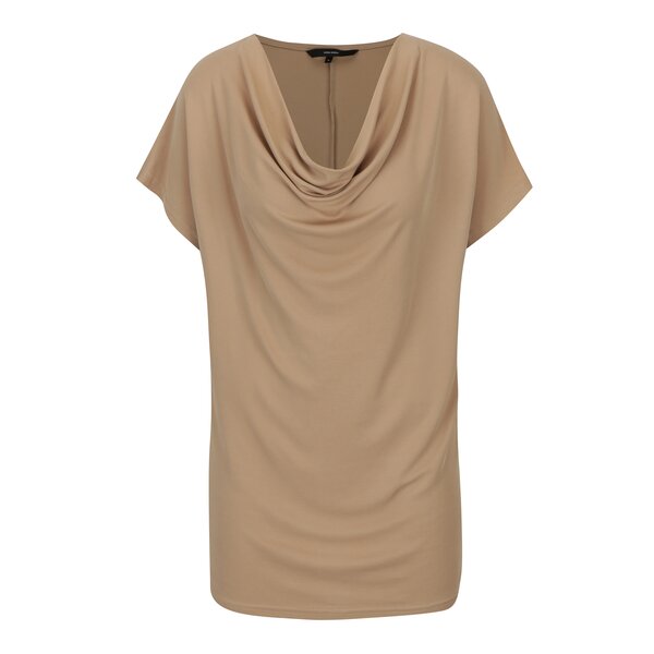 Top bej cu decolteu drapat VERO MODA Nice
