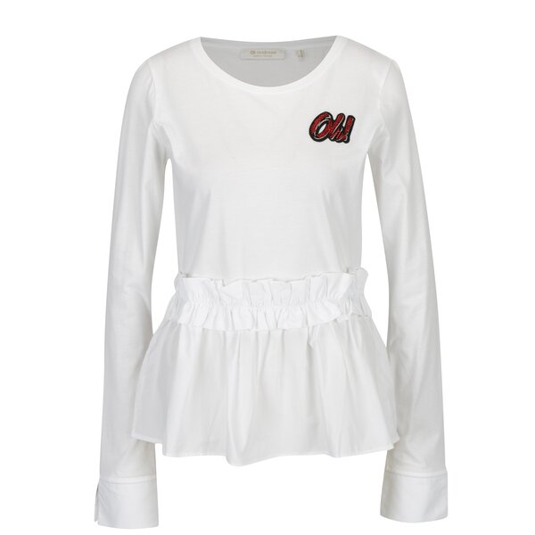 Bluza alba cu volane - Rich & Royal