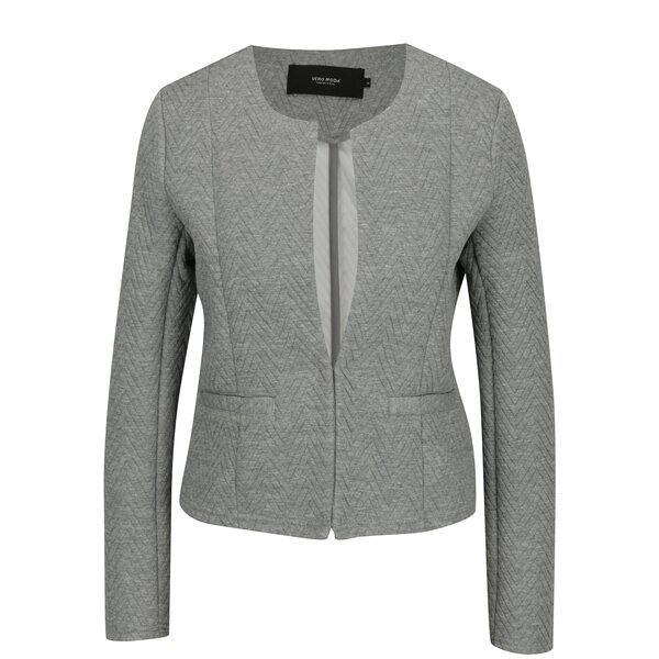 Jacheta gri cu model geometric in relief - VERO MODA Mia