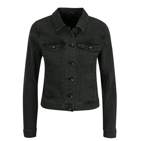Jacheta gri inchis din denim cu buzunare - VERO MODA Hot Soya