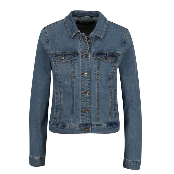 Jacheta albastra din denim cu buzunare - VERO MODA Hot Soya