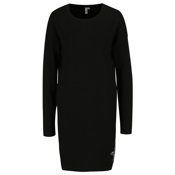 Rcohie neagra cu aplicatie stea din paiete - QS by s.Oliver