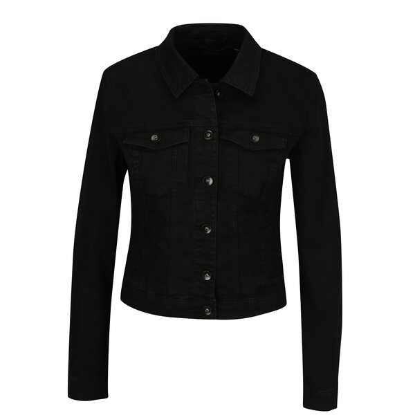 Jacheta neagra din denim cu buzunare - VERO MODA Hot Soya