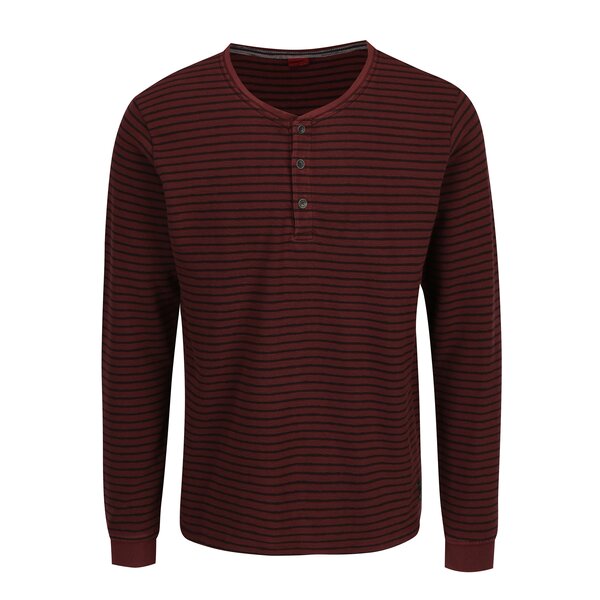 Bluza bordo cu dungi negre pentru barbati - s.Oliver