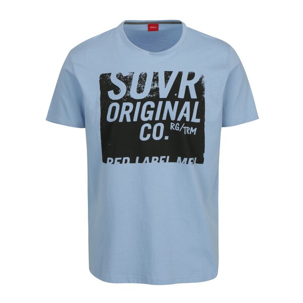 Tricou bleu cu print pentru barbati - s.Oliver