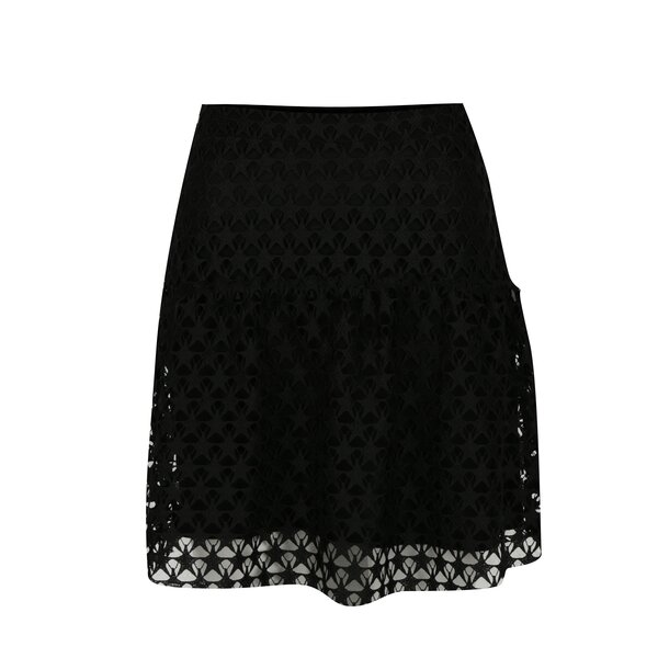 Fusta neagra din broderie sparta - Rich & Royal