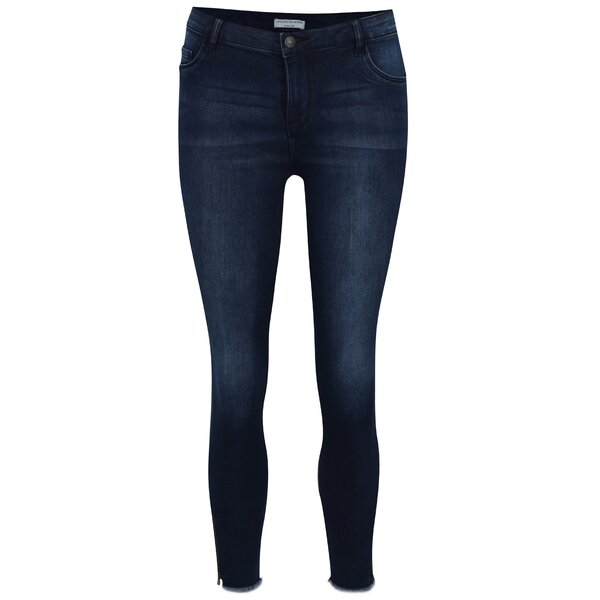 Blugi skinny bleumarin cu terminatii deteriorate - Jacqueline de Yong Ulle