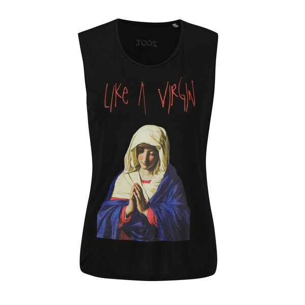 Top negru cu print pentru femei - ZOOT Original Like a Virgin