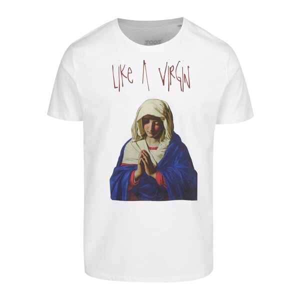 Tricou alb cu print pentru barbati - ZOOT Original Like a Virgin