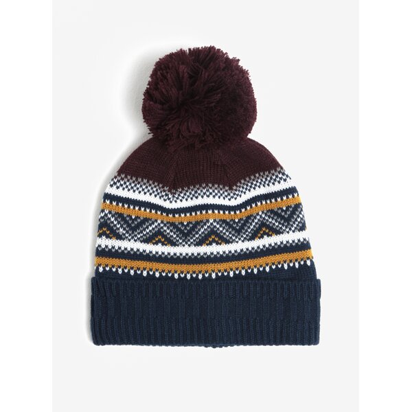 Caciula tricotata cu model si pompon Burton Menswear London