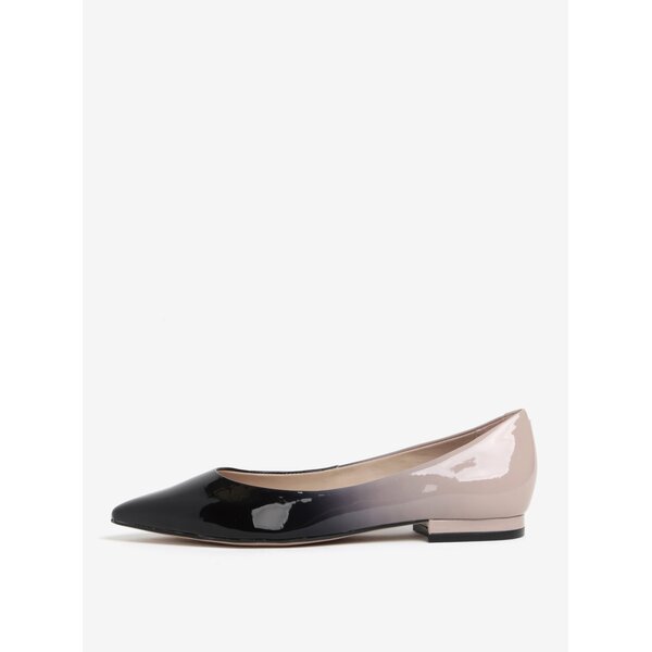 Balerini negri din piele cu aspect lacuit - Carvela Live NP