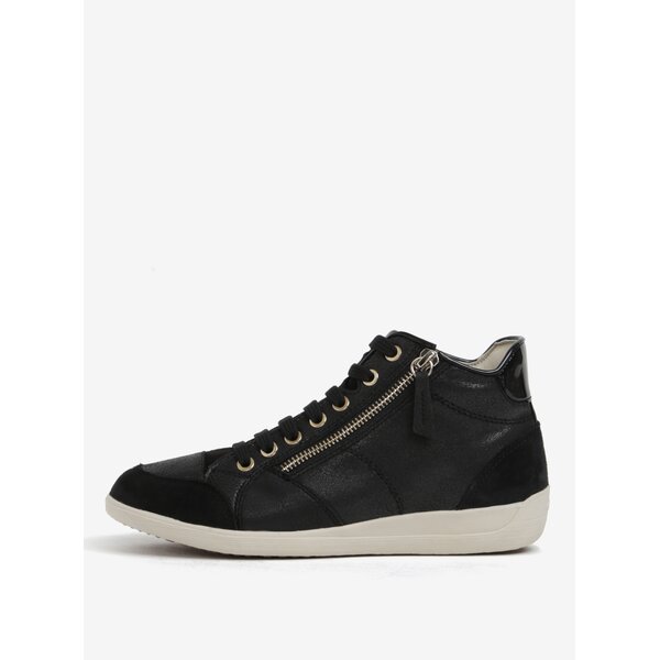 Ghete sport negre din piele pentru femei Geox Myria