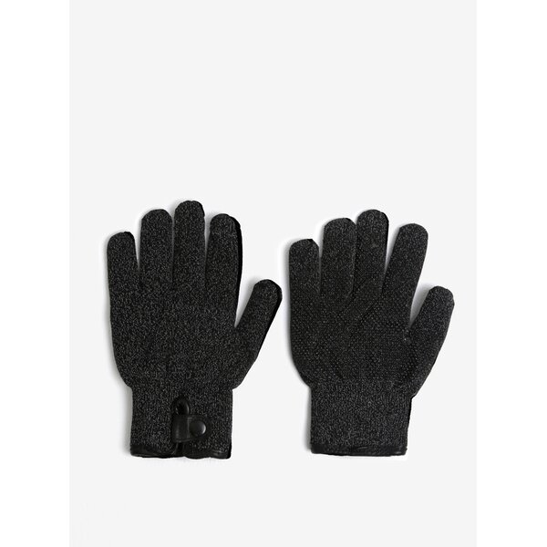 Manusi negru melanj unisex functionale pe touch-screen - Mujjo