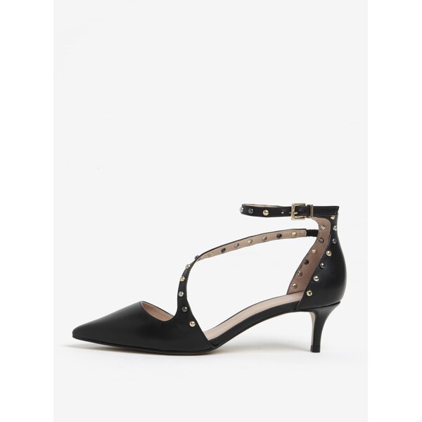 Pantofi negri din piele cu toc kitten si barete - Carvela Aspire NP