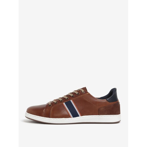 Pantofi sport maro din piele pentru barbati Dune London Tagger