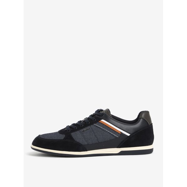 Pantofi sport albastri cu piele intoarsa pentru barbati Geox Renan