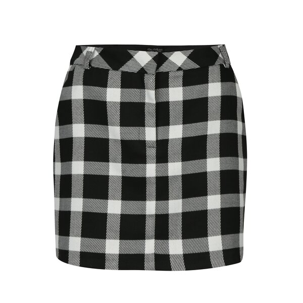 Fusta mini neagra in carouri Miss Selfridge
