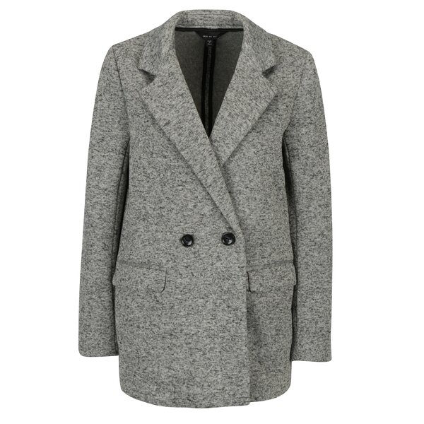 Pardesiu gri melanj cu buzunare Miss Selfridge