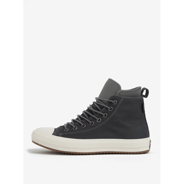 Bascheti inalti gri din piele pentru barbati Converse Chuck Taylor Lunalron