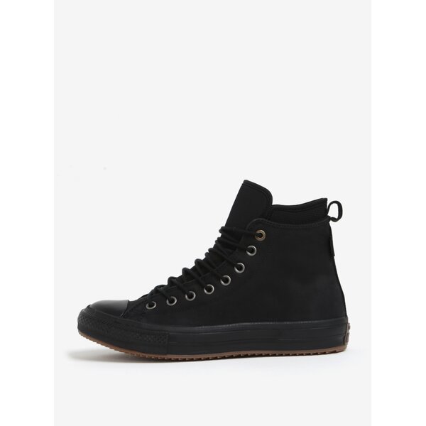 Bascheti inalti negri din piele pentru barbati Converse Chuck Taylor Lunalron