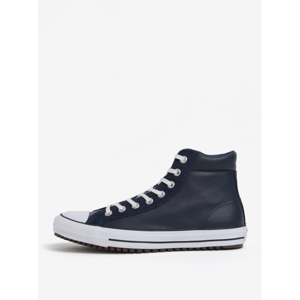 Bascheti inalti sport bleumarin din piele pentru barbati Converse Chuck Taylor