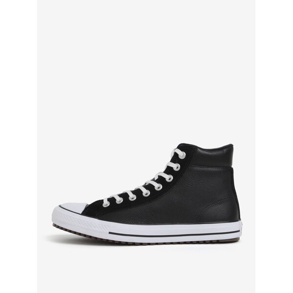 Bascheti inalti negri din piele pentru barbati Converse Chuck Taylor