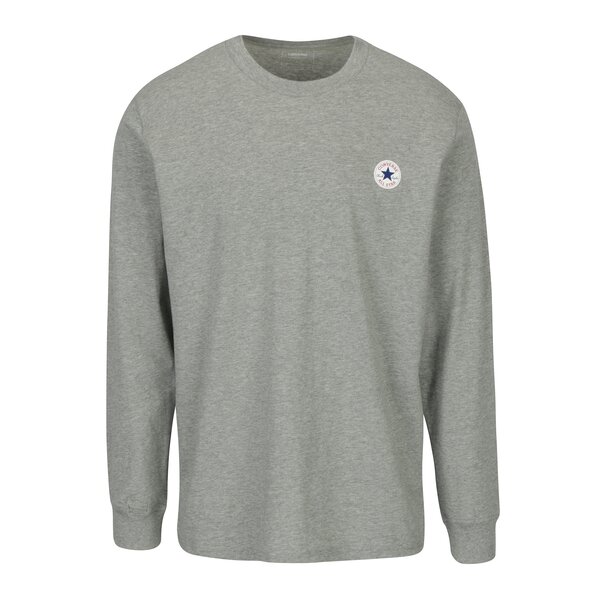 Bluza gri melanj cu logo pentru barbati - Converse Tee Cuff
