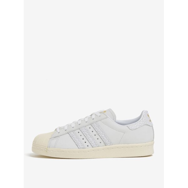 Pantofi sport crem din piele naturala pentru femei - adidas Originals Superstar