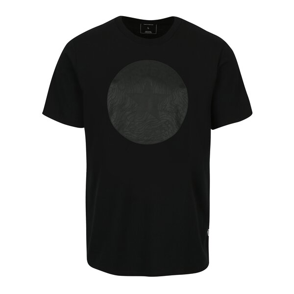 Tricou negru din bumbac cu logo pentru barbati - Converse Topo Chuckpatch