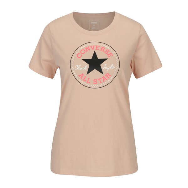 Tricou roz deschis cu print pentru femei - Converse Core