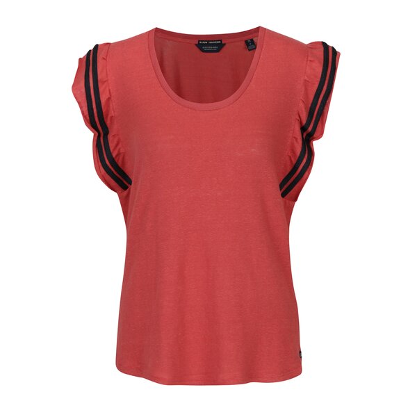 Top caramiziu cu volane din in Scotch & Soda