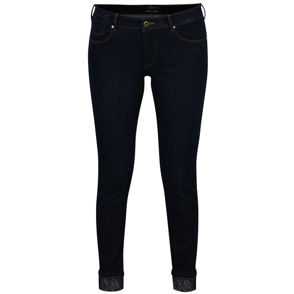Blugi skinny bleumarin cu model dantelat la glezna Scotch & Soda