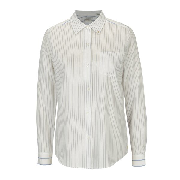 Camasa din bumbac crem cu dungi albastre - Scotch & Soda