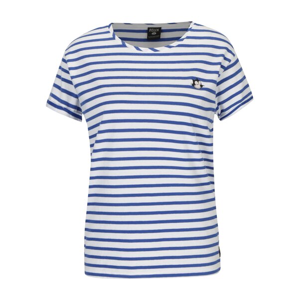 Tricou din bumbac cu dungi alb & albastru - Scotch & Soda