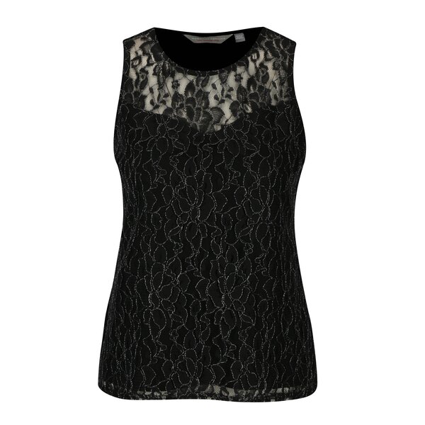 Top negru din dantela fara maneci - Dorothy Perkins Petite