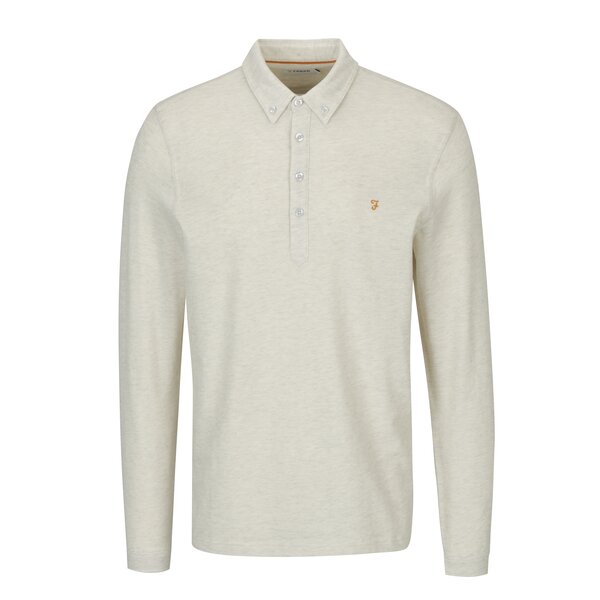 Bluza polo crem cu logo brodat - Farah Merriweather