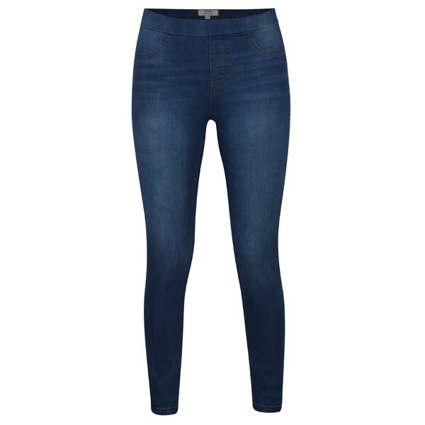 Jeggings albastri cu aspect prespalat - Dorothy Perkins