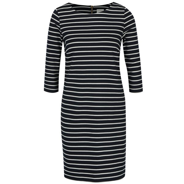 Rochie bleumarin & alb cu print in dungi - VILA Tinna