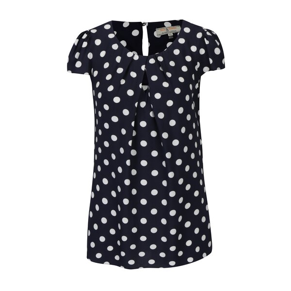 Bluza bleumarin cu maneci scurte si buline Billie & Blossom