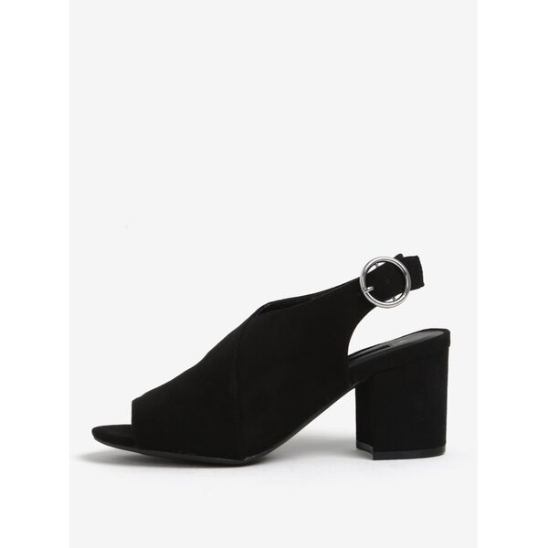 Sandale negre cu toc lat Dorothy Perkins