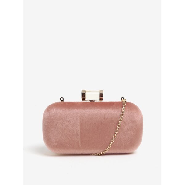 Geanta plic roz pal cu blana artificiala - MISSGUIDED