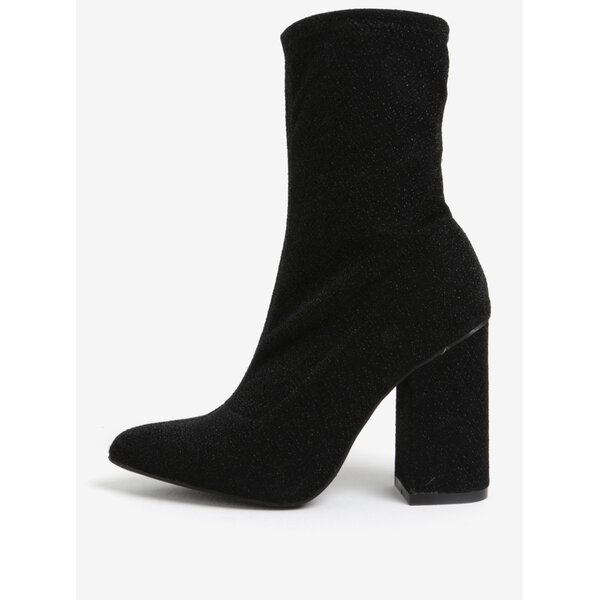 Cizme negre cu toc inalt si varf ascutit - MISSGUIDED