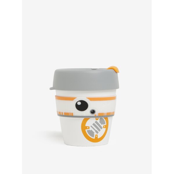 Cană de călătorie alb&portocaliu cu tematică Star Wars KeepCup BB8 Original Small