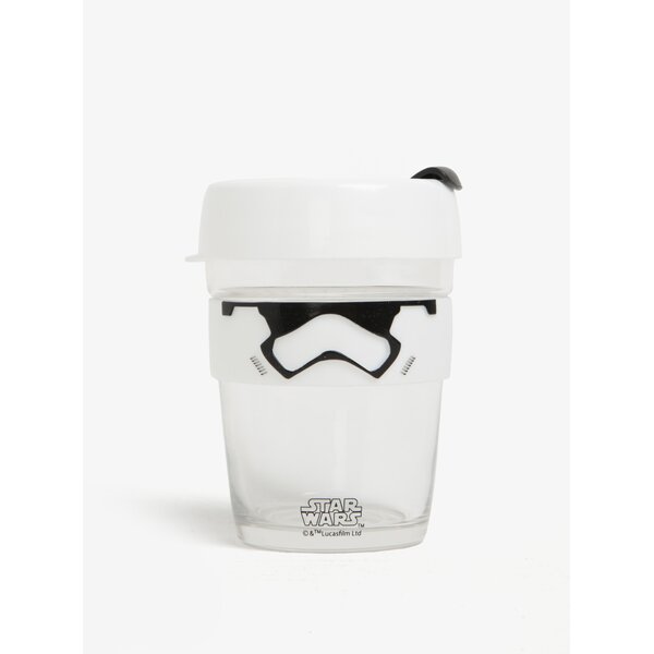 Cană transparentă de călătorie cu tematica Star Wars KeepCup Stormtrooper Brew Medium