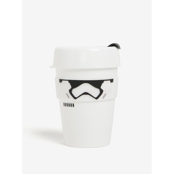 Cană albă de călătorie cu tematică Star Wars KeepCup Stormtrooper Original Medium