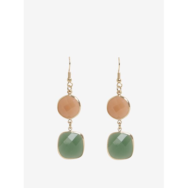 Cercei cu pietre verzi&roz piersica Pieces Marley