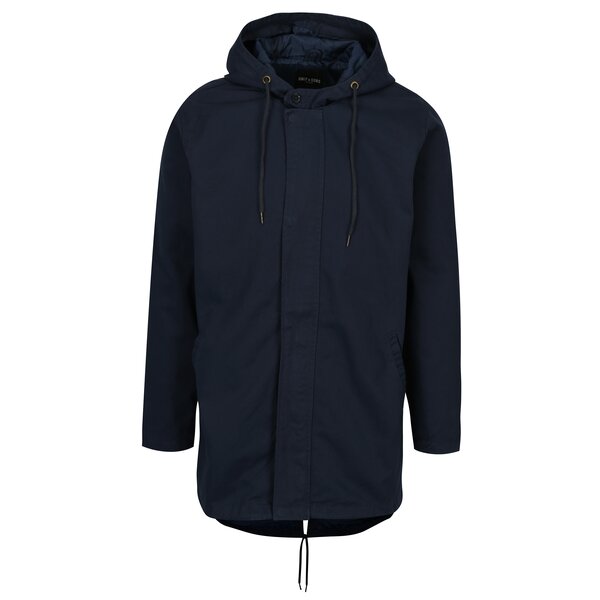 Jacheta parka bleumarin subtire cu gluga - ONLY & SONS Anza